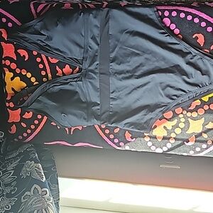 NWT CUPSHE Women Plus Size 1X One Piece Swimsuit V Neck Mesh Sheer Tummy Control